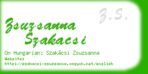 zsuzsanna szakacsi business card